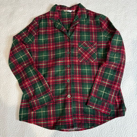 La Vie en Rose Plaid Flannel PJ Set 100% Cotton - Picture 12 of 15